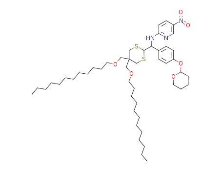 {(5,5-bis-dodecyloxymethyl-[1,3]dithian-2-yl)-[4-(tetrahydro-pyran-2-yloxy)-phenyl]-methyl}-(5-nitro-pyridin-2-yl)-amine