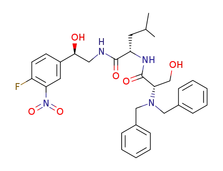 (S)-2-((S)-2-Dibenzylamino-3-hydroxy-propionylamino)-4-methyl-pentanoic acid [(R)-2-(4-fluoro-3-nitro-phenyl)-2-hydroxy-ethyl]-amide
