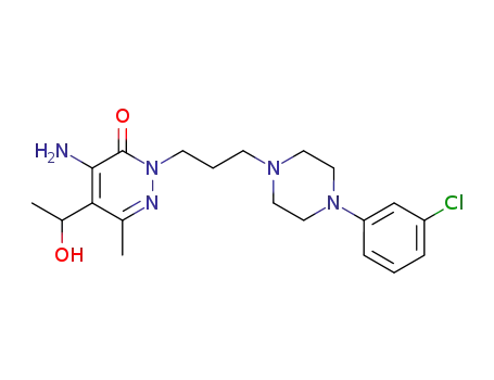 3(2H)-Pyridazinone,4-amino-2-[3-[4-(3-chlorophenyl)-1-piperazinyl]propyl]-5-(1-hydroxyethyl)-6-methyl-