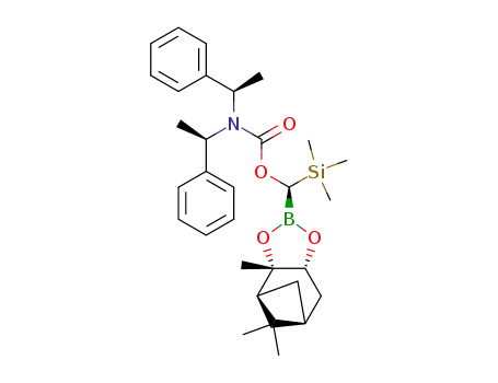 (S)-pinanediol {(1S)-[(R,R)-N,N-bis(1-phenylethyl)carbamoyloxy](trimethylsilyl)methyl}boronate