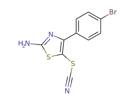 Molecular Structure of 98948-98-2 (4-(4-bromo-phenyl)-5-thiocyanato-thiazol-2-ylamine)