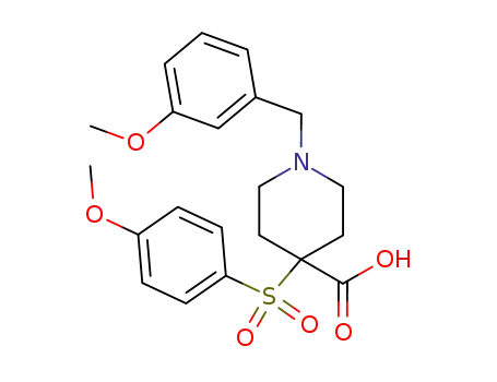 4-Piperidinecarboxylic acid,
1-[(3-methoxyphenyl)methyl]-4-[(4-methoxyphenyl)sulfonyl]-