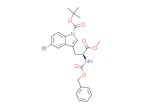 L-Tryptophan,
5-bromo-1-[(1,1-dimethylethoxy)carbonyl]-N-[(phenylmethoxy)carbonyl]-,
methyl ester