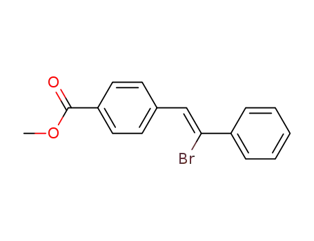 Molecular Structure of 253684-52-5 (methyl (Z)-4-(2-bromo-2-phenylvinyl)benzoate)
