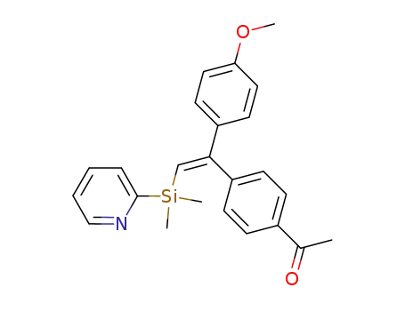 1-{4-[(E)-2-(Dimethyl-pyridin-2-yl-silanyl)-1-(4-methoxy-phenyl)-vinyl]-phenyl}-ethanone