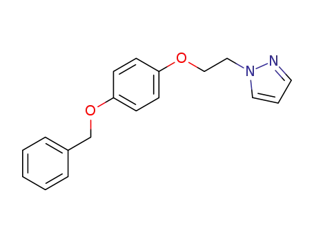 Molecular Structure of 80199-91-3 (1H-Pyrazole, 1-[2-[4-(phenylmethoxy)phenoxy]ethyl]-)