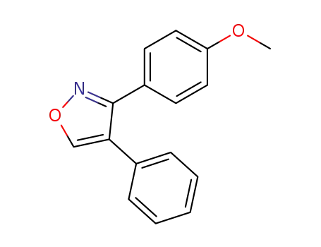 Molecular Structure of 62921-44-2 (Isoxazole, 3-(4-methoxyphenyl)-4-phenyl-)