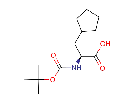 Molecular Structure of 143415-31-0 ((S)-2-TERT-BUTOXYCARBONYLAMINO-3-CYCLOPENTYL-PROPIONIC ACID)