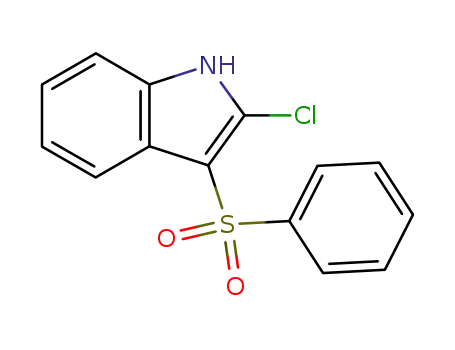 Molecular Structure of 98508-69-1 (1H-Indole, 2-chloro-3-(phenylsulfonyl)-)