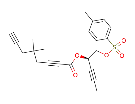2,7-Octadiynoic acid, 5,5-dimethyl-,
(1R)-1-[[[(4-methylphenyl)sulfonyl]oxy]methyl]-2-butynyl ester