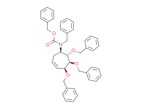 (3S,4S,5S,6R)-6-[N-benzyl-N-(benzyloxycarbonyl)amino]-3,4,5-tris(benzyloxy)cycloheptene