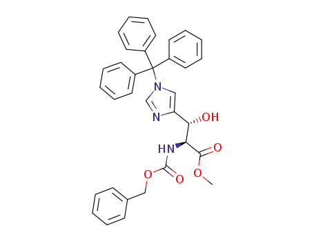 N<sup>α</sup>-((benzyloxy)carbonyl)-N<sup>im</sup>-(triphenylmethyl)-erythro-β-hydroxy-L-histidine methyl ester