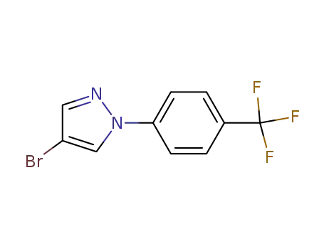 Molecular Structure of 1203556-18-6 (4-bromo-1-(4-(trifluoromethyl)phenyl)-1H-pyrazole)