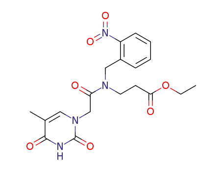 3-[[(5-methyl-2,4-dioxo-3,4-dihydro-2<i>H</i>-pyrimidin-1-yl)-acetyl]-(2-nitro-benzyl)-amino]-propionic acid ethyl ester