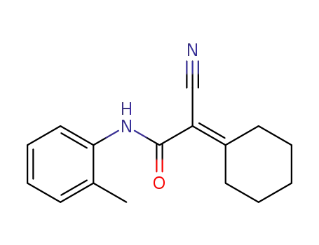 Molecular Structure of 89733-14-2 (Acetamide, 2-cyano-2-cyclohexylidene-N-(2-methylphenyl)-)