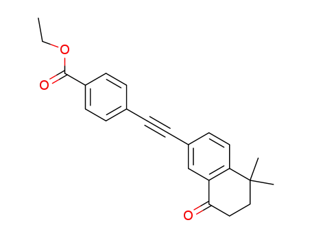 Molecular Structure of 166978-49-0 (4-[2-(5,6,7,8-Tetrahydro-5,5-dimethyl-8-oxo-2-naphthalenyl)ethynyl]benzoic Acid Ethyl Ester)