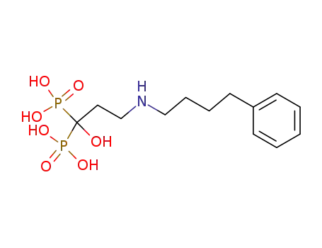 Molecular Structure of 124369-77-3 ({1-hydroxy-3-[(4-phenylbutyl)amino]propane-1,1-diyl}bis(phosphonic acid) hydrochloride)