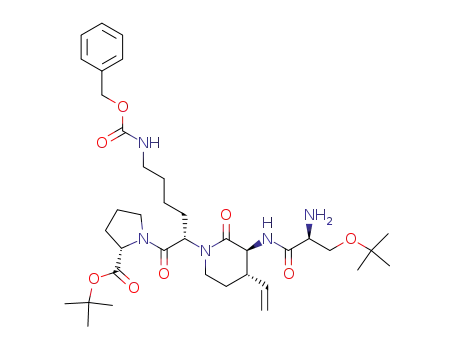 (2S,2'S,3''S,4''S,2'''S)-1-{2'-[3''-(2'''-amino-3'''-tert-butoxy-propionylamino)-2''-oxo-4''-vinyl-piperidin-1''-yl]-6'-benzyloxycarbonylamino-hexanoyl}-pyrrolidine-2-carboxylic acid tert-butyl ester