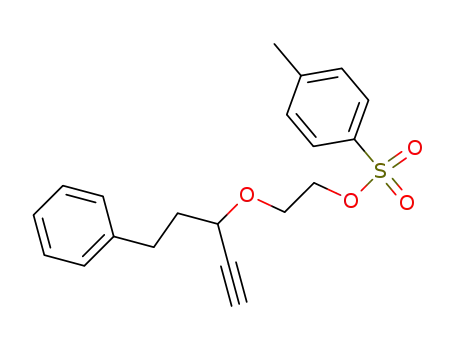 Molecular Structure of 289053-67-4 (Ethanol, 2-[[1-(2-phenylethyl)-2-propynyl]oxy]-,
4-methylbenzenesulfonate)
