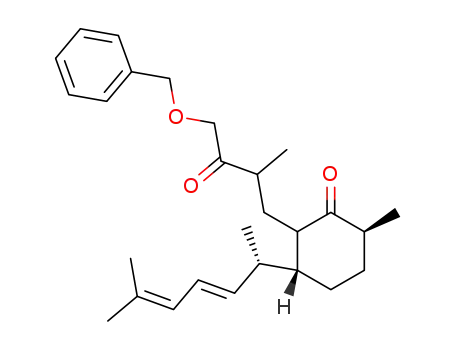 (3R,6S)-2-(4-Benzyloxy-2-methyl-3-oxo-butyl)-3-((E)-(S)-1,5-dimethyl-hexa-2,4-dienyl)-6-methyl-cyclohexanone