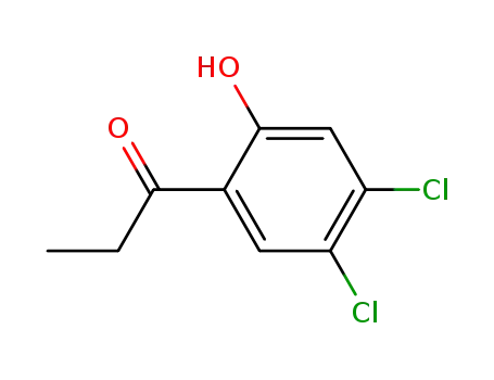 Molecular Structure of 288401-09-2 (4'',5''-DICHLORO-2''-HYDROXYPROPIOPHENONE)