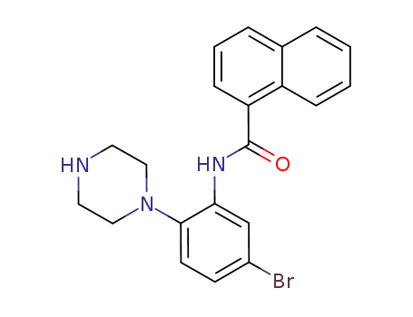 naphthalene-1-carboxylic acid (5-bromo-2-piperazin-1-yl-phenyl)-amide