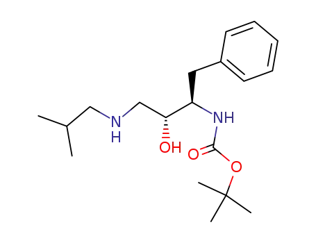 Molecular Structure of 853904-81-1 (Carbamic acid,
[(1R,2R)-2-hydroxy-3-[(2-methylpropyl)amino]-1-(phenylmethyl)propyl]-,
1,1-dimethylethyl ester)
