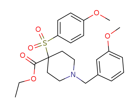 4-Piperidinecarboxylic acid,
1-[(3-methoxyphenyl)methyl]-4-[(4-methoxyphenyl)sulfonyl]-, ethyl ester