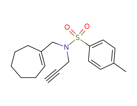 Molecular Structure of 292606-93-0 (Benzenesulfonamide,
N-(1-cyclohepten-1-ylmethyl)-4-methyl-N-2-propynyl-)