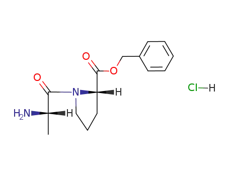 Molecular Structure of 41591-35-9 (L-Proline, 1-L-alanyl-, phenylmethyl ester, monohydrochloride)