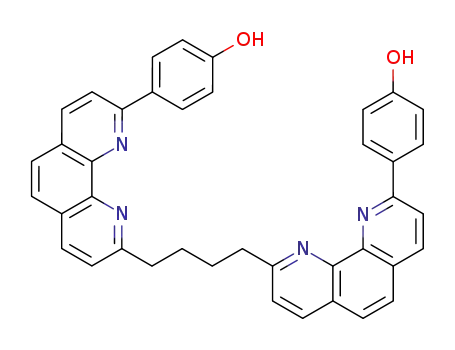 Molecular Structure of 118798-02-0 (Phenol, 4,4'-(1,4-butanediyldi-1,10-phenanthroline-9,2-diyl)bis-)