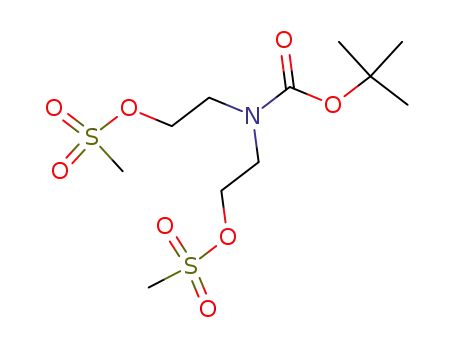 Molecular Structure of 401518-11-4 (N-Boc-N,N-Bis{2-[(methanesulfonyl)oxy]ethyl}amine)