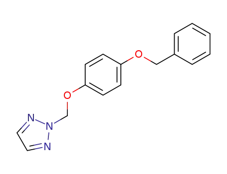 Molecular Structure of 80199-97-9 (2H-1,2,3-Triazole, 2-[[4-(phenylmethoxy)phenoxy]methyl]-)