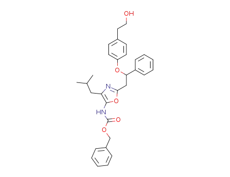 2-<2-phenyl-2-<4-(1b-hydroxyethyl)phenoxy>ethyl>-4-isobutyl-5-<(carbobenzyloxy)amino>oxazole