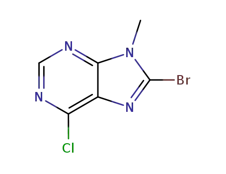 Molecular Structure of 736142-86-2 (8-BROMO-6-CHLORO-9-METHYL-9H-PURINE)