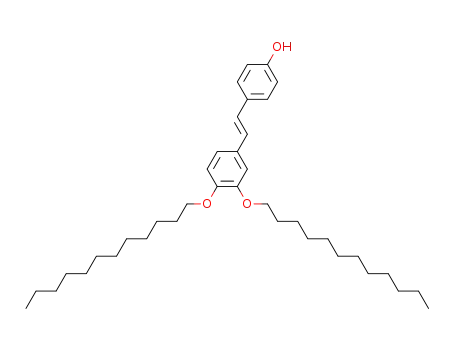 Molecular Structure of 585521-29-5 (Phenol, 4-[(1E)-2-[3,4-bis(dodecyloxy)phenyl]ethenyl]-)