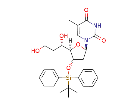 3'-O-tert-butyldiphenylsilyl-5'-C(S)-2-hydroxyethyl-thymidine