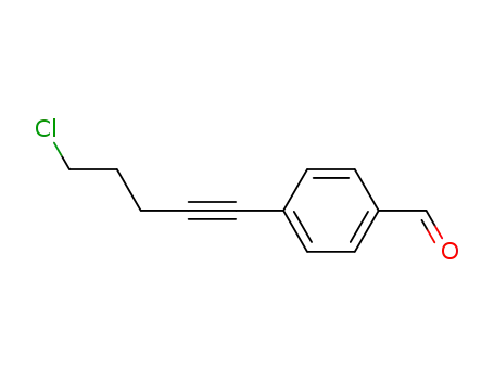 Molecular Structure of 326474-55-9 (Benzaldehyde, 4-(5-chloro-1-pentynyl)-)