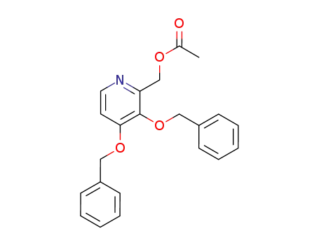 Molecular Structure of 127234-71-3 (2-Pyridinemethanol, 3,4-bis(phenylmethoxy)-, acetate (ester))