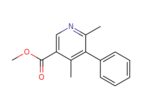 Molecular Structure of 93350-07-3 (3-Pyridinecarboxylic acid, 4,6-dimethyl-5-phenyl-, methyl ester)