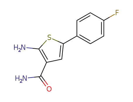 Molecular Structure of 61019-14-5 (3-Thiophenecarboxamide, 2-amino-5-(4-fluorophenyl)-)