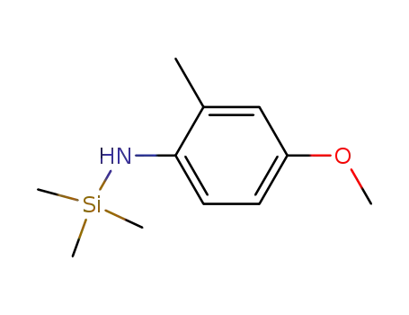 Molecular Structure of 109463-66-3 (N-TMS-4-Methoxy-2-methylaniline)