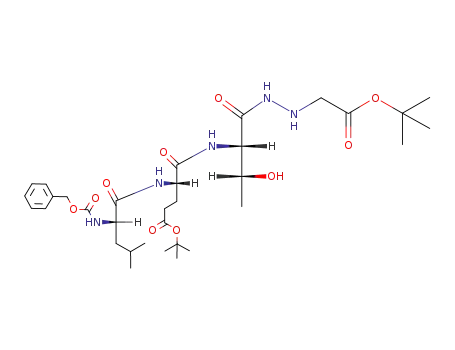 L-Threonine, N-[(phenylmethoxy)carbonyl]-L-leucyl-L-a-glutamyl-,
2-(1,1-dimethylethyl) ester,
3-[2-[2-(1,1-dimethylethoxy)-2-oxoethyl]hydrazide]