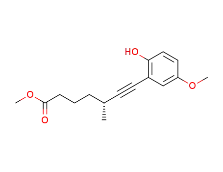 (-)-7-(2-hydroxy-5-methoxy-phenyl)-5-methyl-hept-6-ynoic acid methyl ester