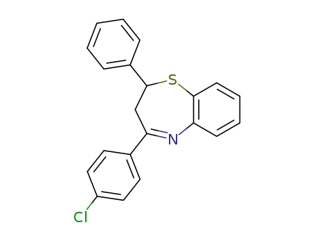 Molecular Structure of 64820-43-5 (4-(4-chlorophenyl)-2-phenyl-2,3-dihydro-1,5-benzothiazepine)