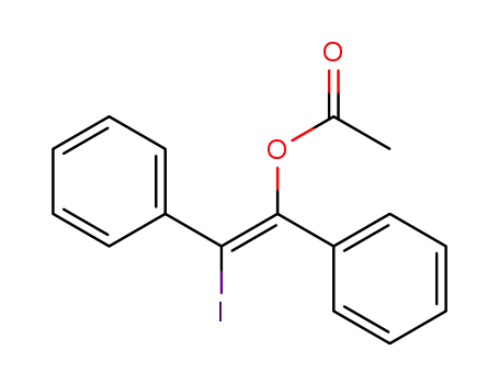 Benzenemethanol, a-(iodophenylmethylene)-, acetate, (E)-