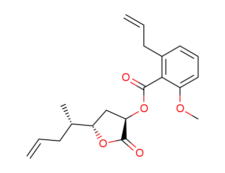 5-((1S)-1-methylbut-3-enyl)-(3R,5S)-2-oxo-3,4,5-trihydrofuryl 6-methoxy-2-prop-2-enylbenzoate