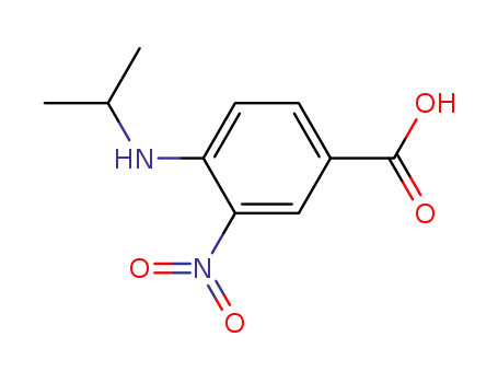 Molecular Structure of 284672-95-3 (4-(ISOPROPYLAMINO)-3-NITROBENZOIC ACID)