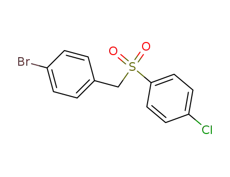 Molecular Structure of 100397-83-9 (Benzene, 1-bromo-4-[[(4-chlorophenyl)sulfonyl]methyl]-)