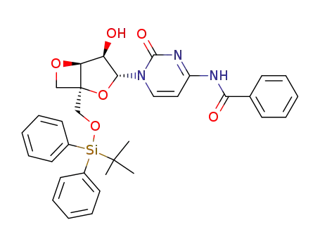 N<sup>4</sup>-benzoyl-5'-O-tert-butyldiphenylsilyl-3'-O,4'-C-methylenecytidine